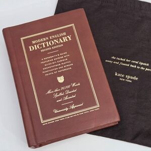 RARE KATE SPADE WORDSMITH MODERN ENGLISH DICTIONARY BOOK CLUTCH NOVELTY BAG